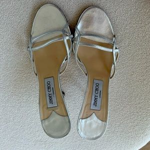 Jimmy Choo silver slides